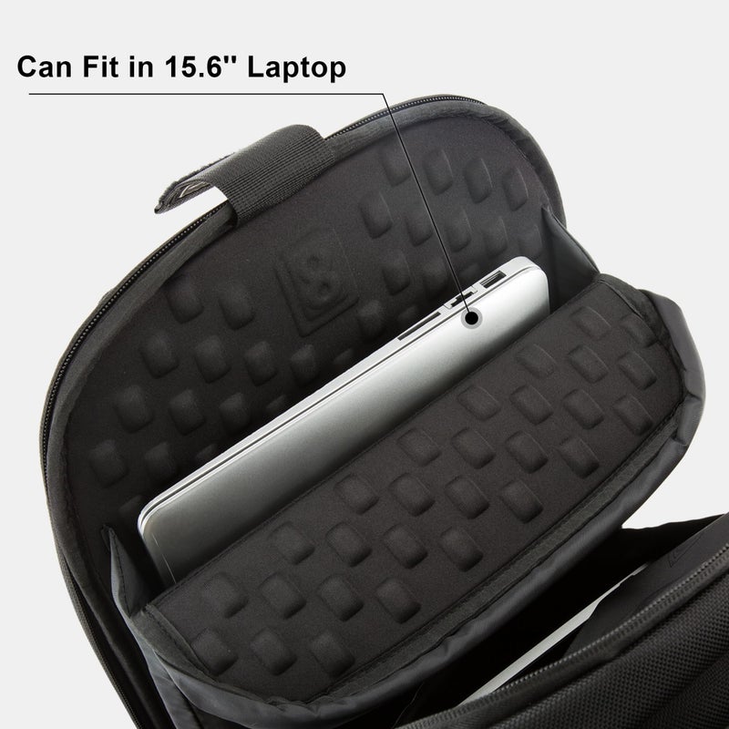 LEVEL8 Laptop Backpack, Work Backpack for Men Women, Travel Computer Bag for Business Fits 15.6" Laptop and Notebook - Black - Image 5